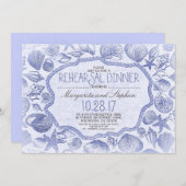  Seashells nautische strand repetitie diner Kaart (Voorkant / Achterkant)