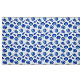 Seashells - Navy Blue op een witte achtergrond Stof (Fat Quarter)