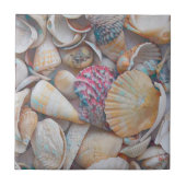 Seashells Ocean Beach Mosaic Art Nautical Tegeltje (Voorkant)
