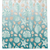 Seashells Ombré VERANDEREN ACHTERGRONDKLEUR Douchegordijn (Voorkant)