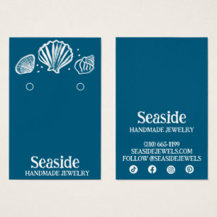 SEASHELLS Oorbel Ketting Sieraden Display Kaart