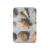 Seashells op ankerachtergrond badmat (Voorkant Verticaal)