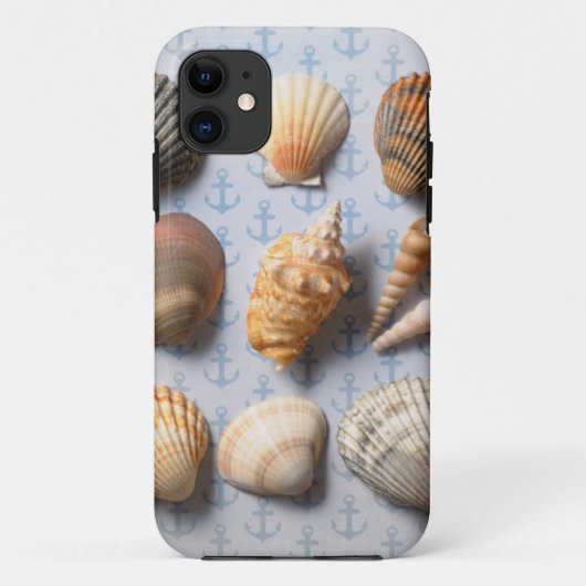 Seashells op ankerachtergrond Case-Mate iPhone case (Achterkant)