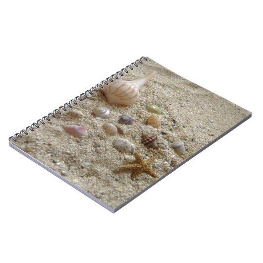 Seashells op Beach Sand Writing Journal Notitieboek (Linkerzijde)
