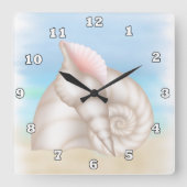 Seashells op de klok van de Beach (Voorkant)