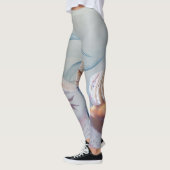 Seashells op de leggings van de douanedruk (Links)