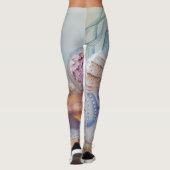 Seashells op de leggings van de douanedruk (Achterkant)