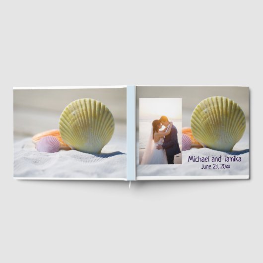  Seashells op het Beach Wedding Guest Book Gastenboek (Volledig)