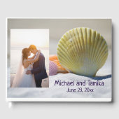  Seashells op het Beach Wedding Guest Book Gastenboek (Voorkant)