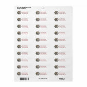 Seashells op het Etiket van het Adres van de Beach (Full Sheet)