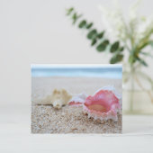 Seashells op het strand Briefkaart (Staand voorkant)
