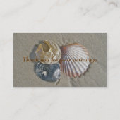 Seashells op het strand Visitekaartje (Achterkant)