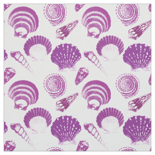 Seashells - oudste paars op een witte achtergrond stof