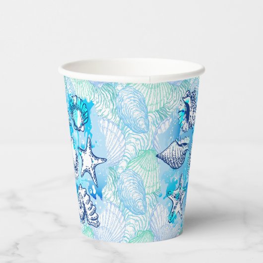Seashells Papieren Bekers (Rechts)