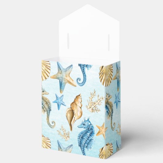 Seashells Pattern Beach Vrijgezellenfeest Bedankdoosjes (Geopend)