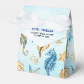 Seashells Pattern Beach Vrijgezellenfeest Bedankdoosjes (Voorkant Zijde)
