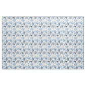 Seashells Pattern in Blue Stof (Yard (91,4 cm))