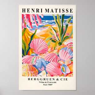 Seashells Poster, Beachy Decor, Kustkunst Print, Poster