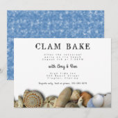 Seashells Rehearsal Dinner Clam Bake Invitatation Kaart (Voorkant / Achterkant)