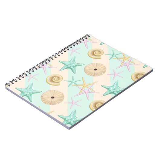 Seashells Retro Pastel Zee Life Notitieboek (Linkerzijde)