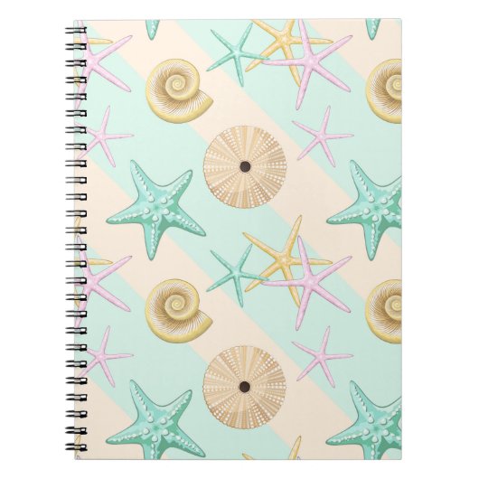 Seashells Retro Pastel Zee Life Notitieboek (Voorkant)