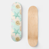 Seashells Retro Pastel Zee Life Persoonlijk Skateboard (Voorkant)