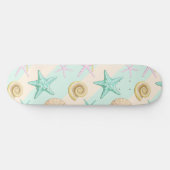Seashells Retro Pastel Zee Life Persoonlijk Skateboard (Horizontaal)