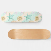 Seashells Retro Pastel Zee Life Persoonlijk Skateboard (Horizontaal)