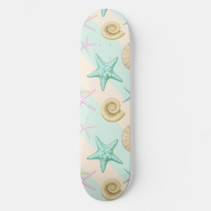 Seashells Retro Pastel Zee Life Persoonlijk Skateboard