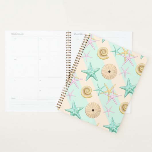 Seashells Retro Pastel Zee Life Planner (Display)