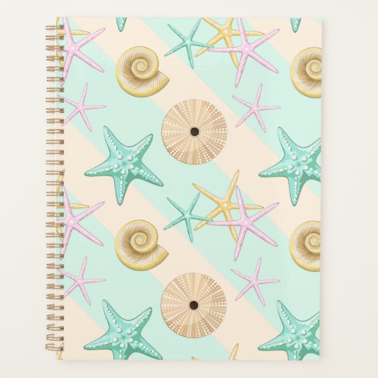 Seashells Retro Pastel Zee Life Planner (Voorkant)