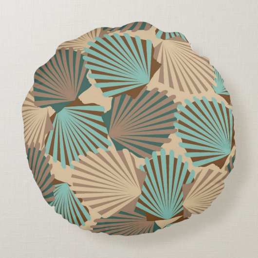 Seashells Rond Kussen (Achterkant)