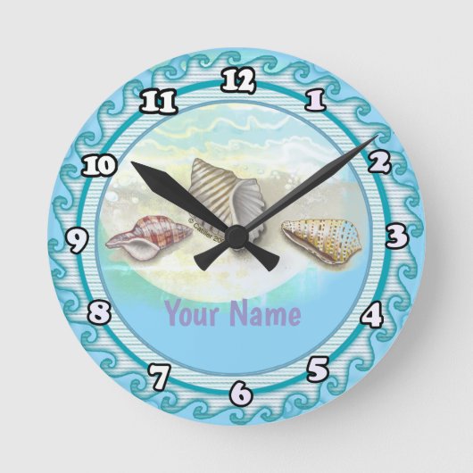 Seashells Ronde Klok (Voorkant)