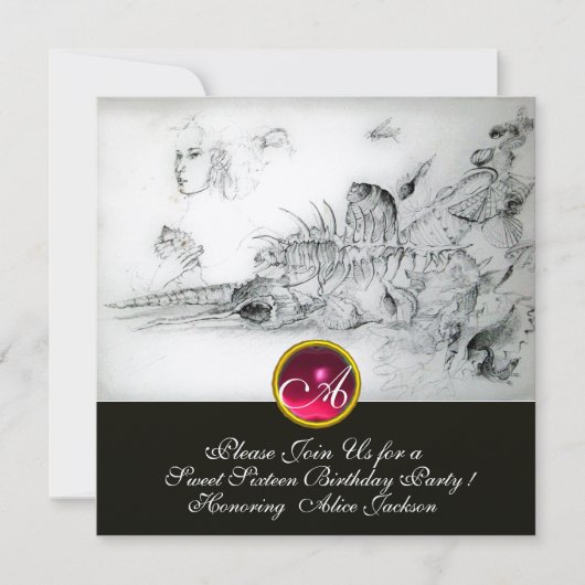 SEASHELLS SCHAKELAAR 16 PARTIJ, Ruby Monogram Blac Kaart (Voorkant)