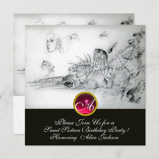 SEASHELLS SCHAKELAAR 16 PARTIJ, Ruby Monogram Blac Kaart (Voorkant / Achterkant)