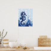 Seashells Seahorse Poster (Keuken)