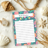 Seashells & Seaweed Tropical Beach CUSTOM Notitieb Post-it® Notes