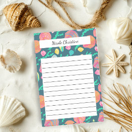 Seashells & Seaweed Tropical Beach CUSTOM Notitieb Post-it® Notes