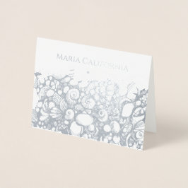 Seashells Silver Folie Kaart