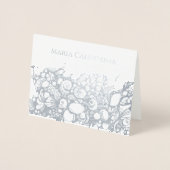 Seashells Silver Folie Kaart (Voorkant)