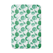 Seashells - smaragdgroen op een witte achtergrond badmat (Voorkant Verticaal)