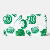 Seashells - smaragdgroen op een witte achtergrond Case-Mate iPhone case (Achterkant (horizontaal))
