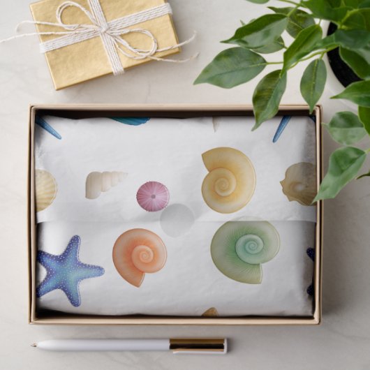 Seashells Stampapier voor loskoppeling instellen Tissuepapier (Geschenk)