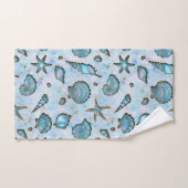 Seashells Starfish Waterverf Opal ID782 Bad Handdoek (Handdoek)