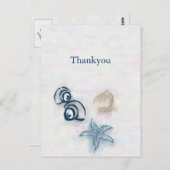 Seashells strand bruiloft Bedankt Kaarten (Voorkant / Achterkant)