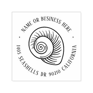  Seashells Summer Beach Name Return Address Zelfinktende Stempel