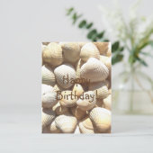 Seashells Summer, Happy Birthday Gefeliciteerd Briefkaart (Staand voorkant)