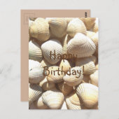 Seashells Summer, Happy Birthday Gefeliciteerd Briefkaart (Voorkant / Achterkant)