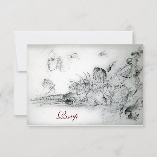 SEASHELLS SWEET 16 ARTIJ, Ruby Monogram Rsvp (Voorkant)