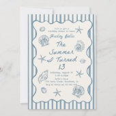 Seashells The Summer I Turned Thirteen Birthday Kaart (Voorkant)